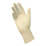 Перчатки латексные смотровые нестерильные неопудренные текстурированные DeMAX с полимерным покрытием размер L 50 пар