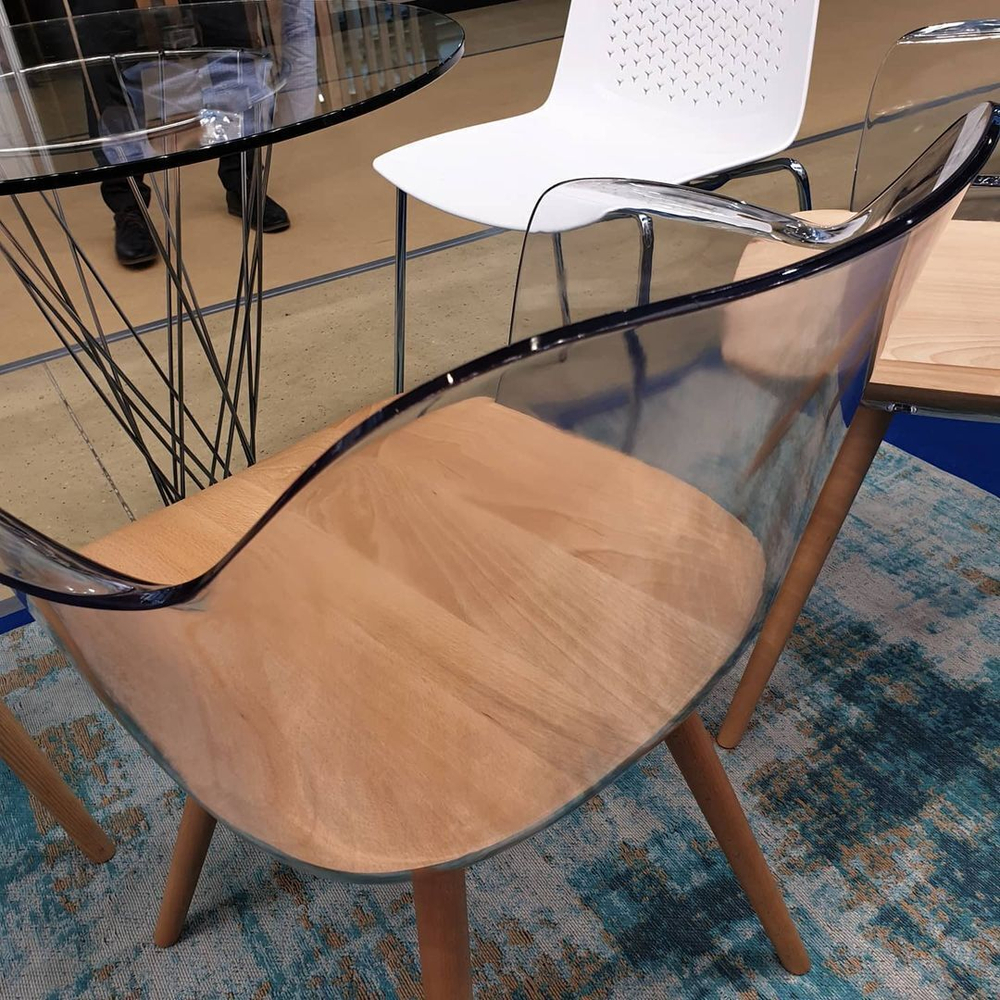 Стул PC-S097 прозрачный/бук