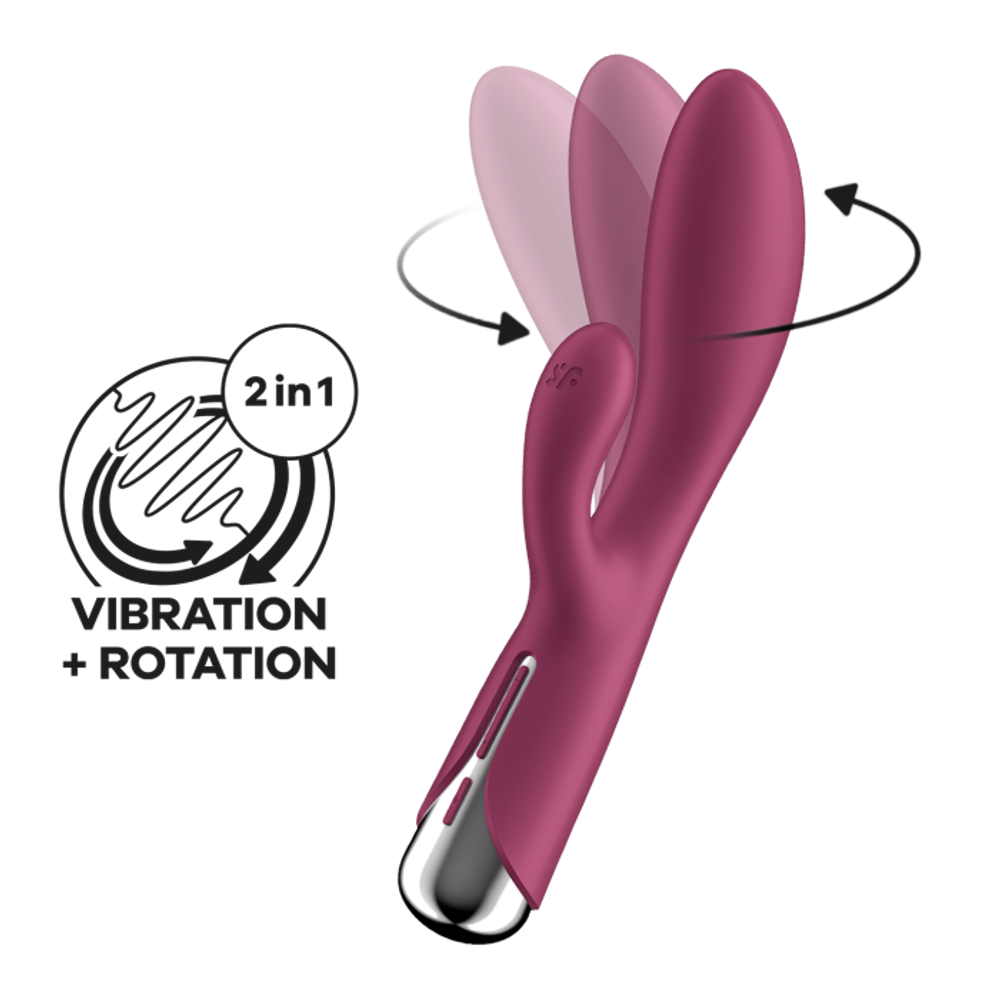 Вибратор кролик Satisfyer Spinning Rabbit 1, красный