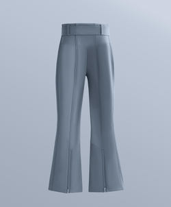 OYSHO Водонепроницаемые расклешенные эластичные брюки SKI с высокой посадкой, серо-голубой