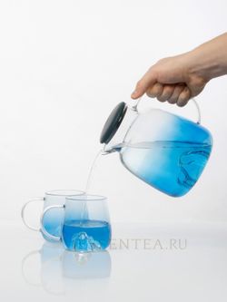 Набор посуды "Мейтонг" из стекла, (кувшин на 1800мл и две чашки по 300мл )