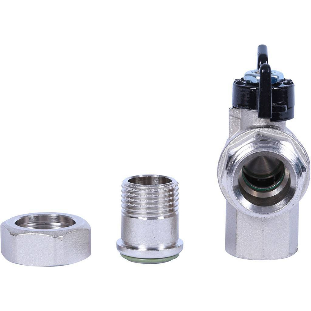 Кран шаровой угловой с американкой Bugatti Oregon 1/2" внутренняя-наружная (бабочка)