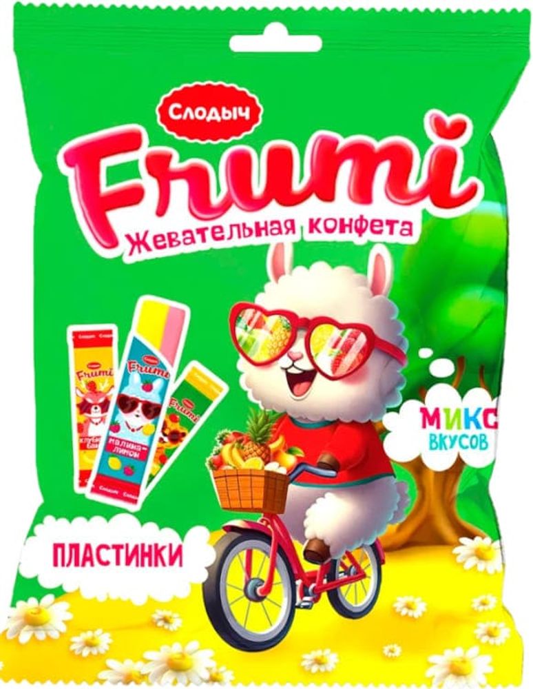 Конфеты жевательные "Frumi" Микс пластинки 90г. Слодыч - купить не дорого с доставкой по Москве