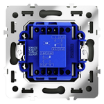 Перекрестный переключатель встраиваемый VOLTUM S70 одноклавишный 10А, (черный матовый)