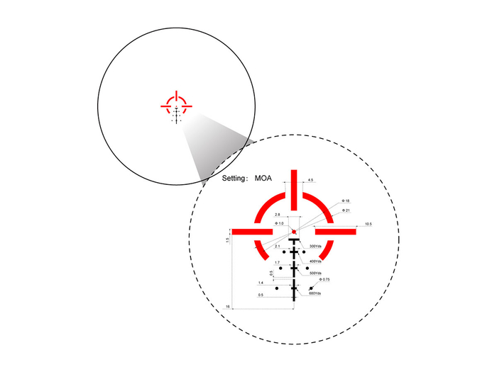 Прицел призматический Vector Optics Paragon 3x18, VEPS-MBR (SCPS-M03)