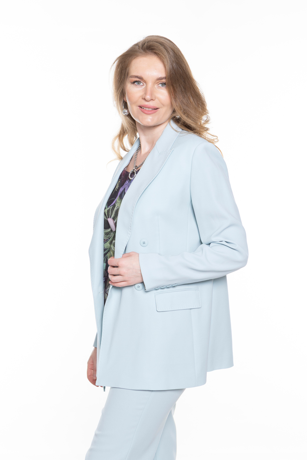 ДВУБОРТНЫЙ ПИДЖАК ИЗ ШЕРСТЯНОГО КРЕПА