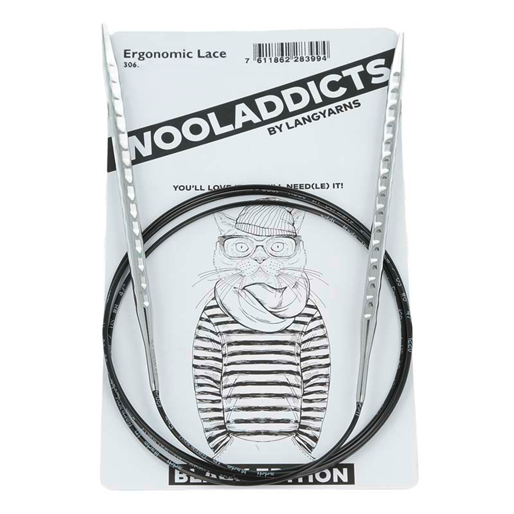 Спицы круговые супергладкие WOOLADDICTS Ergonomic Lace №2,25, 80 см