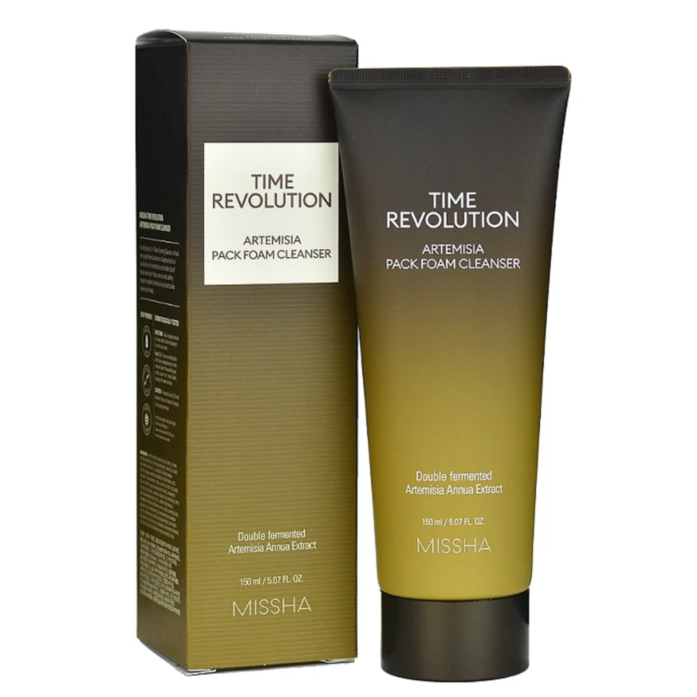 Missha Time Revolution Artemisia Pack Foam Cleanser очищающая пенка-маска для лица