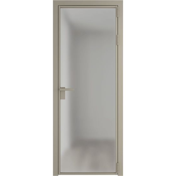 Алюминиевая дверь 1AG никель матовый остеклённая