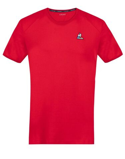 Мужская теннисная футболка Le Coq Sportif Training Perf Tee SS No.1 M - rouge electro