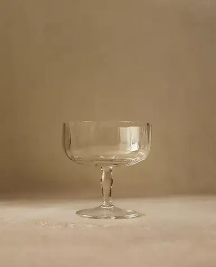 ZARA HOME БОКАЛ С РЕЛЬЕФНЫМ УЗОРОМ И ЗОЛОТИСТОЙ КРОМКОЙ, ЗОЛОТИСТЫЙ