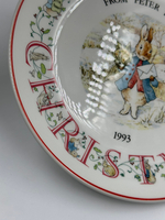 Тарелка Merry Christmas from Peter Rabbit Wedgwood 1993 год