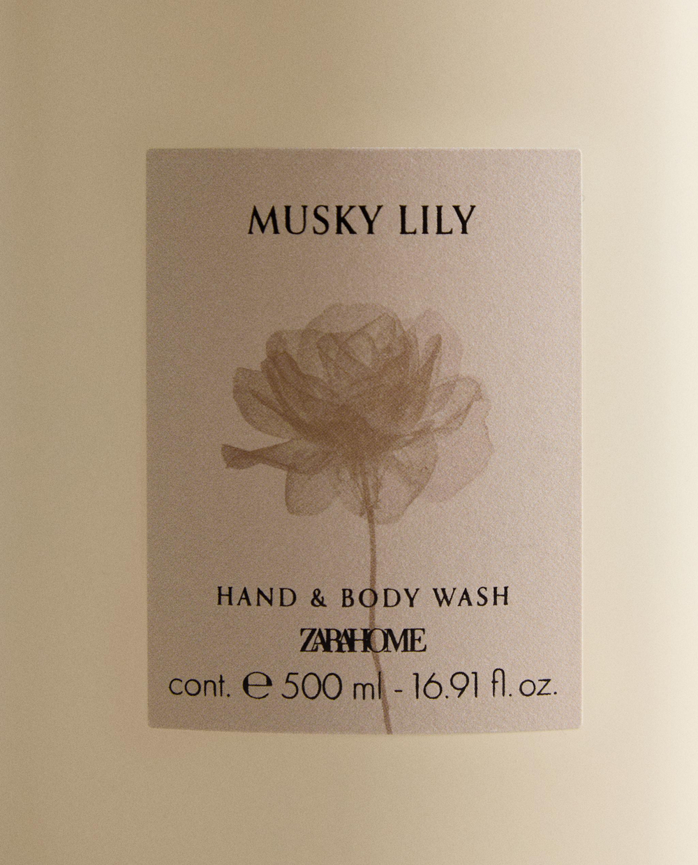 Zara Home Жидкое мыло Musky Lily 500 мл для рук и тела, парфюмированное, аромат цветочный древесный