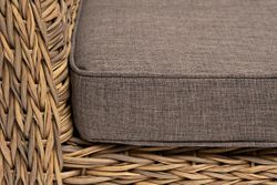 "Капучино" диван из искусственного ротанга (гиацинт) двухместный, цвет соломенный