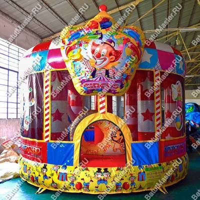 Детский надувной батут "Шатёр цирка" 4*4*4 м