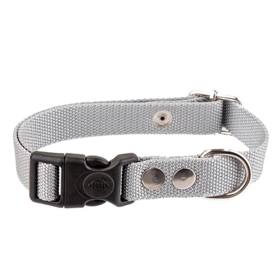 Ошейник нейлон l многоразм с фиксатором 25" 33-55 см rich breed он-325 серый