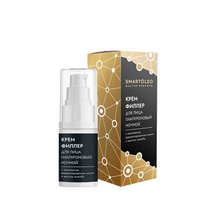 SmartOleo 	Крем-филлер для лица "Гиалуроновый" ночной с комплексом ферментированных масел и маслом жожоба