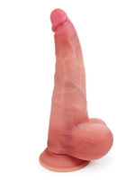 Телесный реалистичный фаллоимитатор с присоской - 30 см. (Цвет: телесный)
