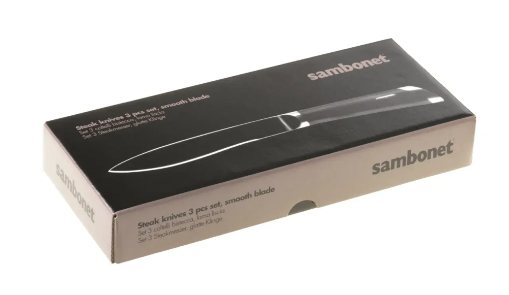 Sambonet Набор из 3 ножей для стейков T-Bone