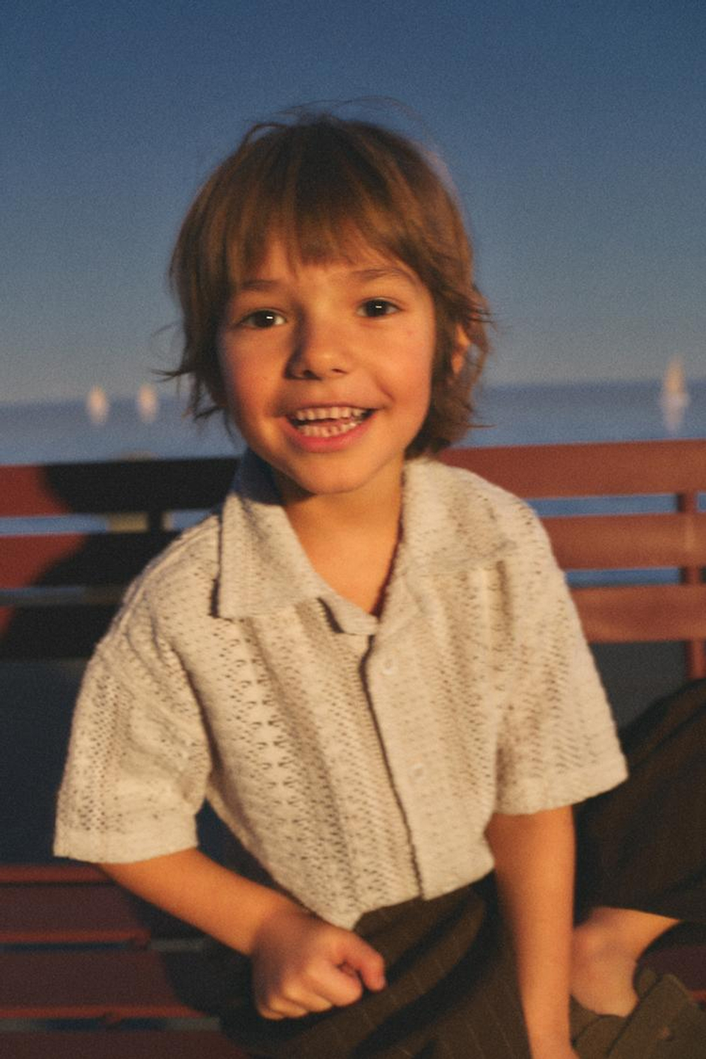 ZARA РУБАШКА С КОРОТКИМИ РУКАВАМИ, ЭКРЮ