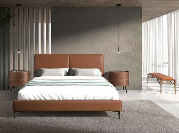 Банкетка 5112/BS19033 из коринчевой экокожи