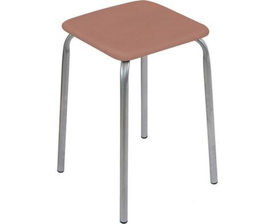 Табурет квадратный до 100кг, коричневый d29см, ДСП/винилискожа, h46,5см/d20мм ТЭ3/К Nika