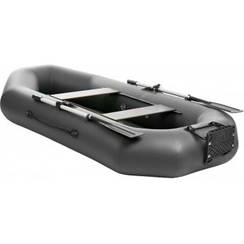 Лодка Тонар Шкипер А260нт навесной транец, надувное дно (серый)