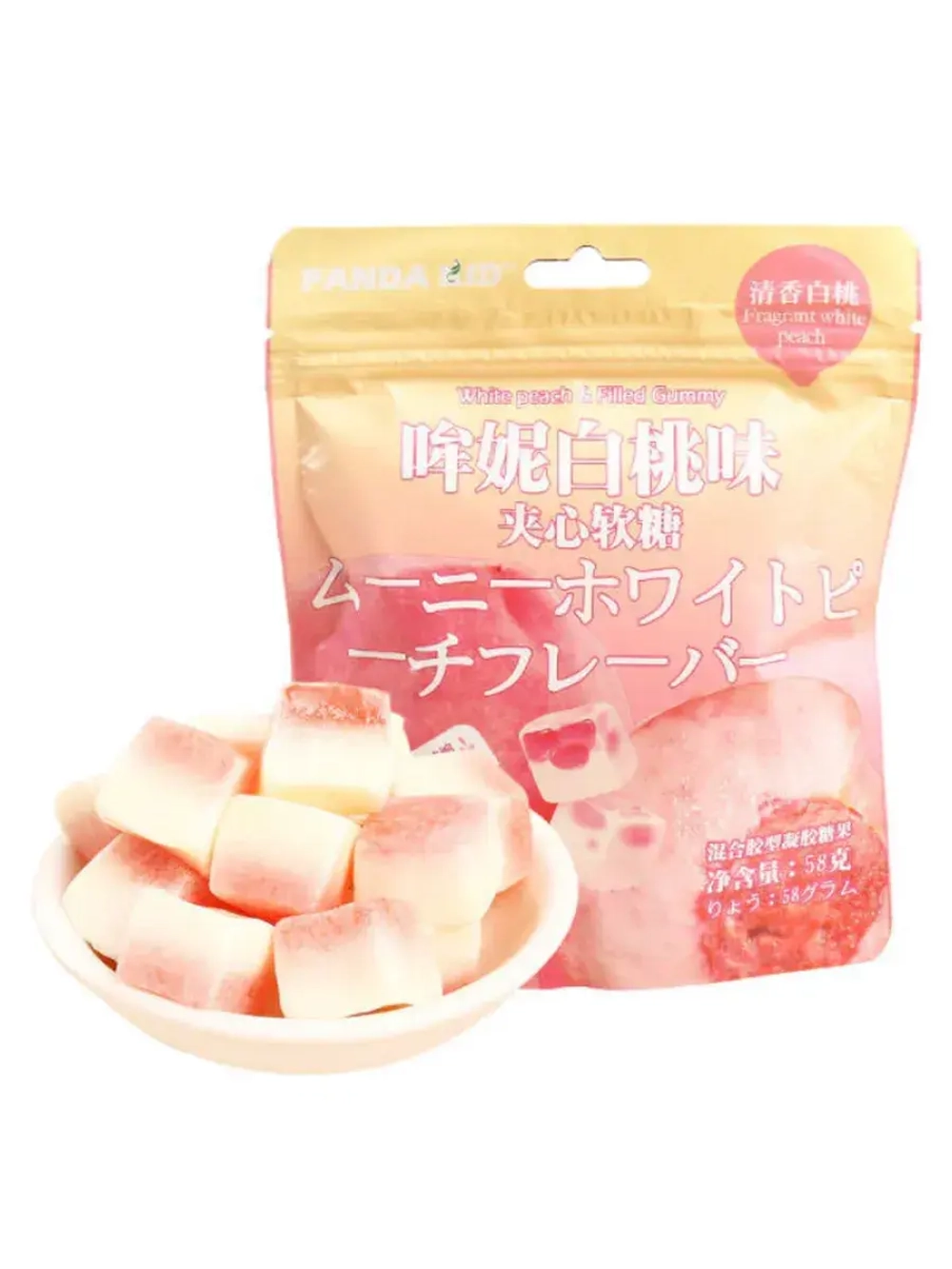 Жевательные конфеты со вкусом Персика 58 г * 5 шт