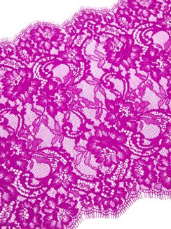 01-45 Кружево шантильи 24 см, фуксия
