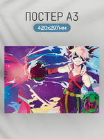 Постер плакат Бакуго Взрыв My Hero Academia Моя Геройская Академия