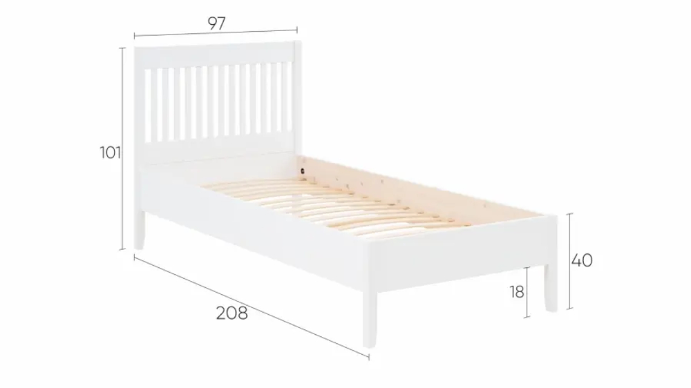 Кровать - аналог IKEA IDANAS/IDANÄS/ИДАНЭС/ ИЛЕКСА/ИКЕА 90х200 см, белый