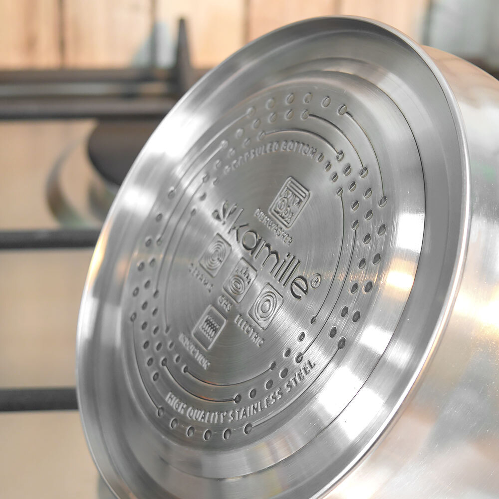 Чайник 2л нерж со свистком, с черной бакелитовой ручкой