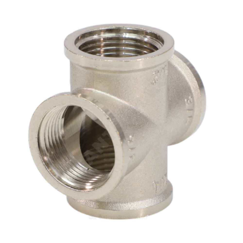 Крест латунь никель Ду 20 (3/4") ВР VALFEX VF.760.N.034