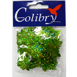 Пайетки фигурные голографические-(бабочки)10гр-Colibry