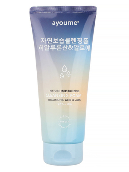 Пенка для лица увлажняющая с гиалуроновой кислотой и алоэ Nature Moisturizing Cleansing Foam Hyaluronic Acid & Aloe, 100 мл