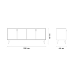 Сервант ENZA HOME NETHA EH20213