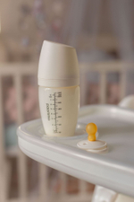 Детская бутылочка Paomma для кормления новорожденных антиколиковая с соской mum effect 0+ 240 мл, Buttercream