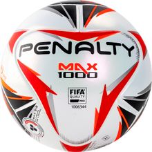 Мяч футзал. PENALTY BOLA FUTSAL MAX 1000, 5415911170-U, р.4, PU, FIFA Pro, термосш.,бел-кр-чер