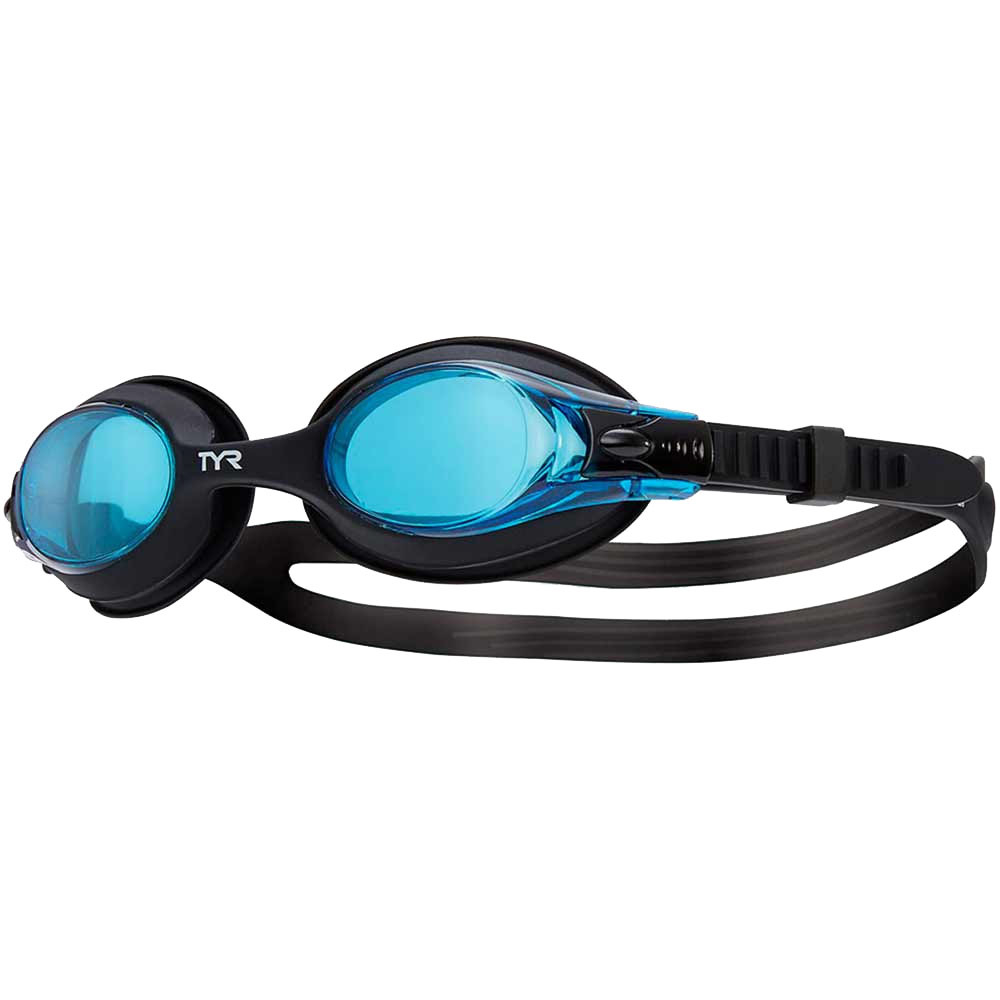 Очки для плав. дет. TYR Swimple Kids, LGSW-011, ГОЛУБЫЕ линзы, черная опр.