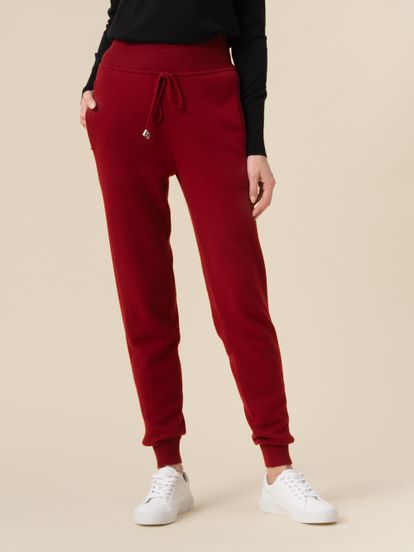 Женские брюки красного цвета из 100% кашемира - фото 3