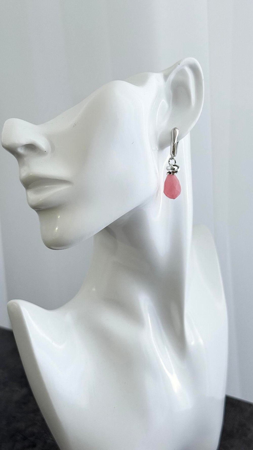 HMG 1019 кварц Серьги капля арт.890, оттенок серебро