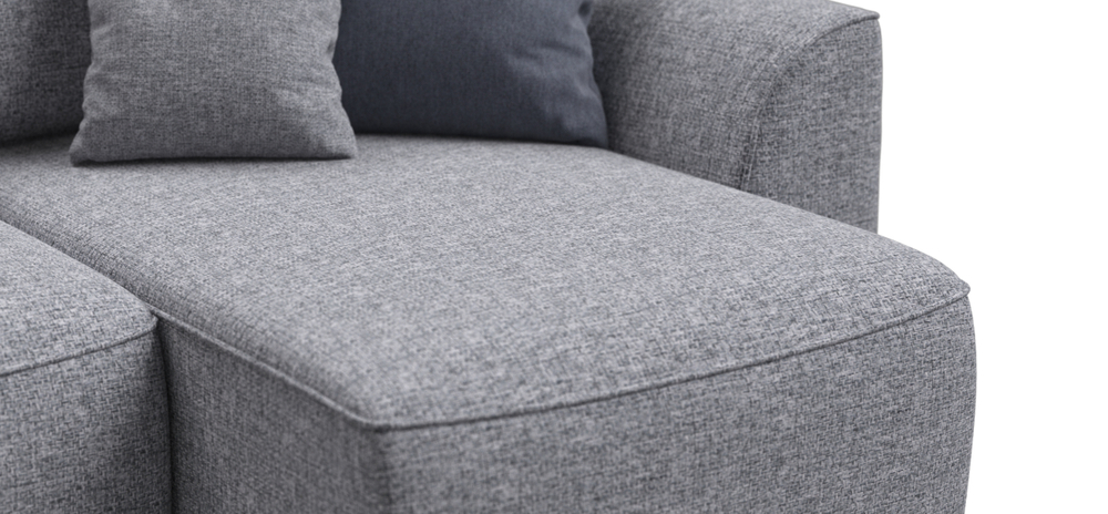 Угловой диван Кинг Рогожка Венто серый