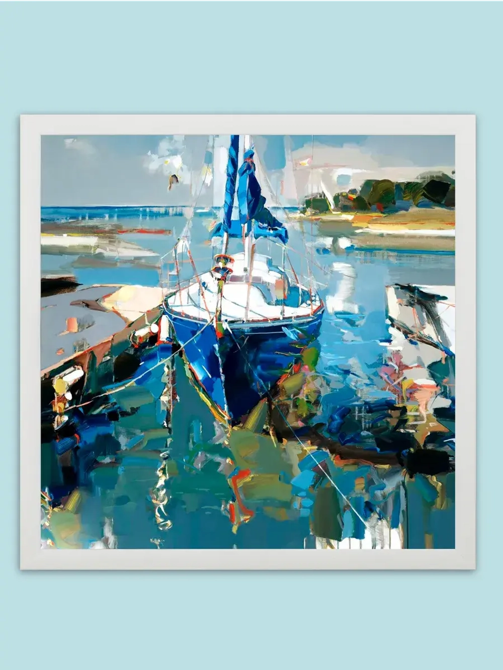 Картина на подрамнике в раме 43*43 см