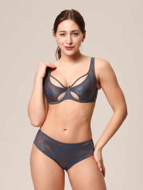 Бюстгальтер Zebra мягкая чаша на каркасах (принт/графит)