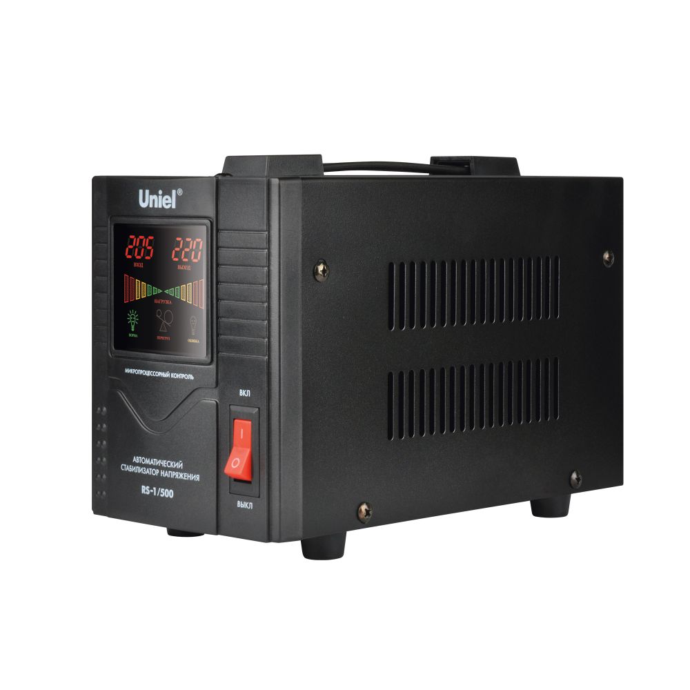 RS-1-500 Стабилизатор Uniel релейный однофазный. 0.5 кВА