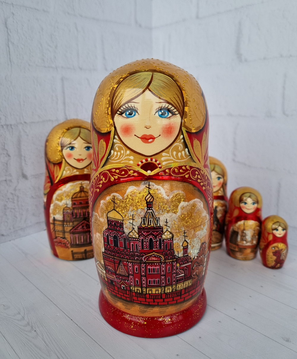 Матрёшка "Виды города" 5мест