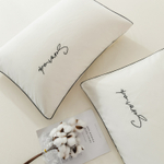 Комплект постельного белья Однотонный Сатин Вышивка на резинке CHR037