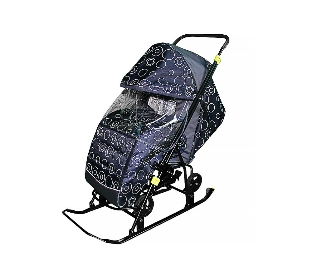 Санки-коляска СНЕЖИНКА УНИВЕРСАЛ 1 круги Арт. У1-К