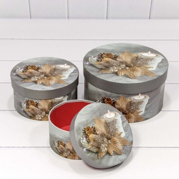 
          Коробка 21 х 11.5 см Набор 3 шт "Новый год" (Серый)