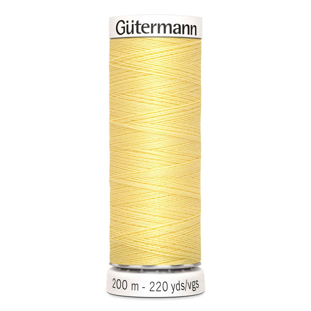Нитки универсальные Gutermann Sew-all 100 (200 метров), 5 кат. | 578 бледно-желтый